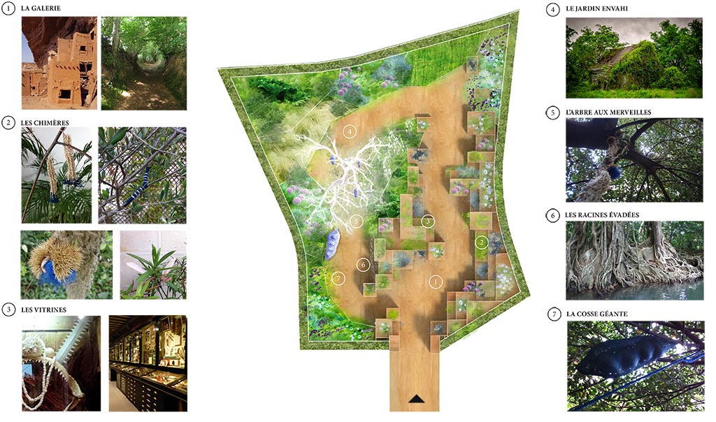 Plan masse du jardin des chimères